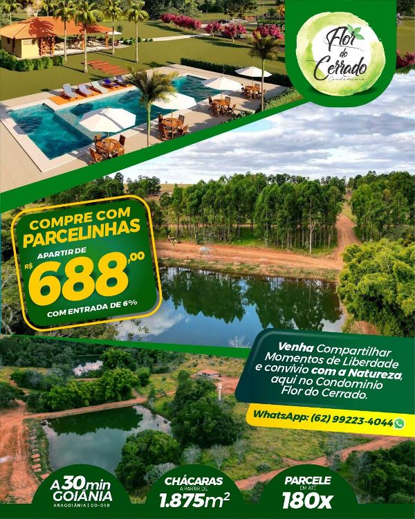 Condomínio Chácaras em Aragoiânia, Goiás